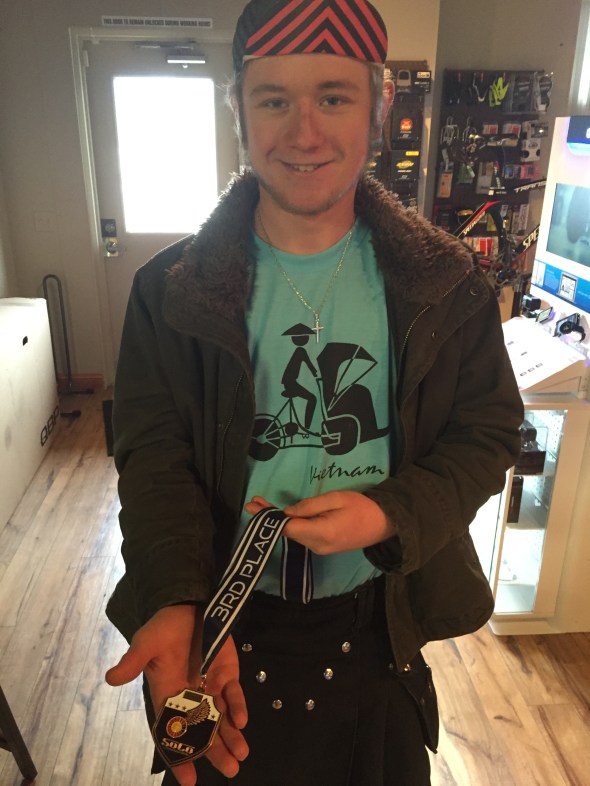 Jeremy Norris, member of the Estes Park High School mountain bike team, shows off his medal from the Colorado State Cyclocross Championships. Via has quickly become that spot to celebrate achievement and share stories.